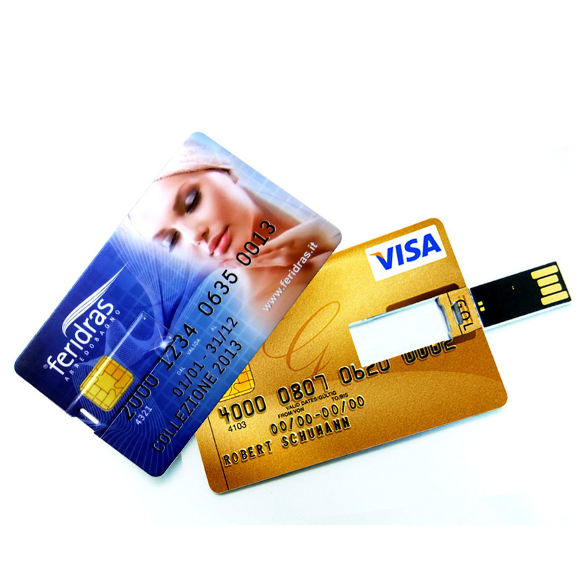 Bulk Cheap Plastic Card USB Flash Drive 2.0 1GB 2GB 4GB Business Card 8GB 16GB 32GB Pen Drive USB Memory Stick with Free Print
